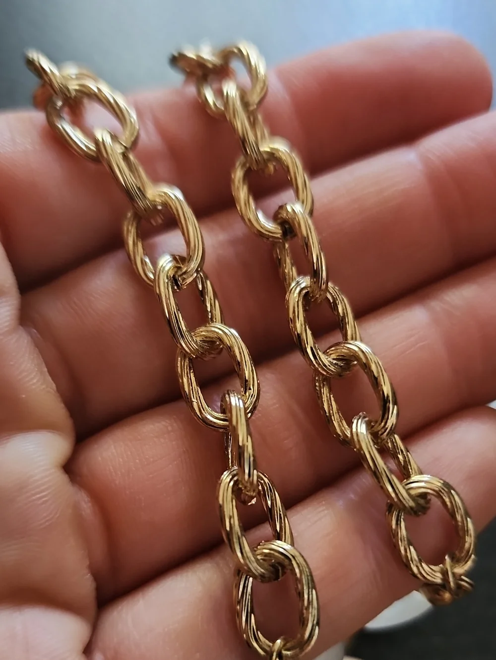 Gold and Frosted Bead Avon Women's Necklace - Elegant Beaded Chain